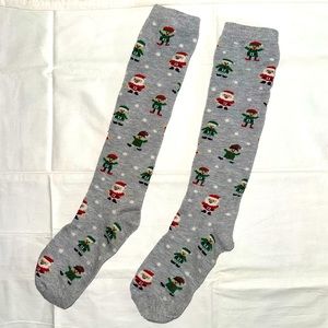 🎄Santa and Elves Christmas Knee Socks🎄